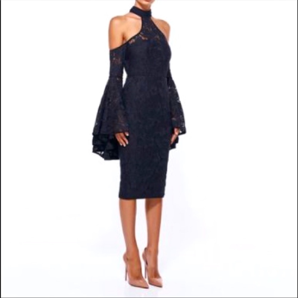 Misha Collection Black Lace Dress
